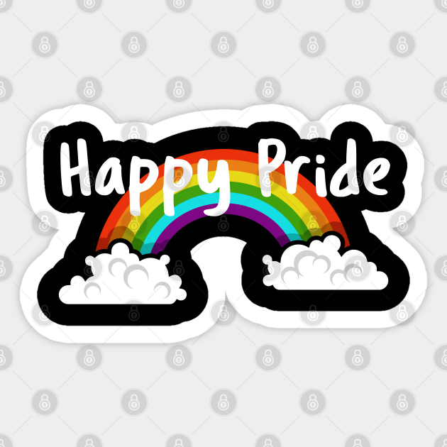 Happy Pride Lgbt Sticker TeePublic